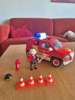 Brandweerauto en commandant van PLAYMOBIL. Licht + geluid., Ophalen of Verzenden, Gebruikt
