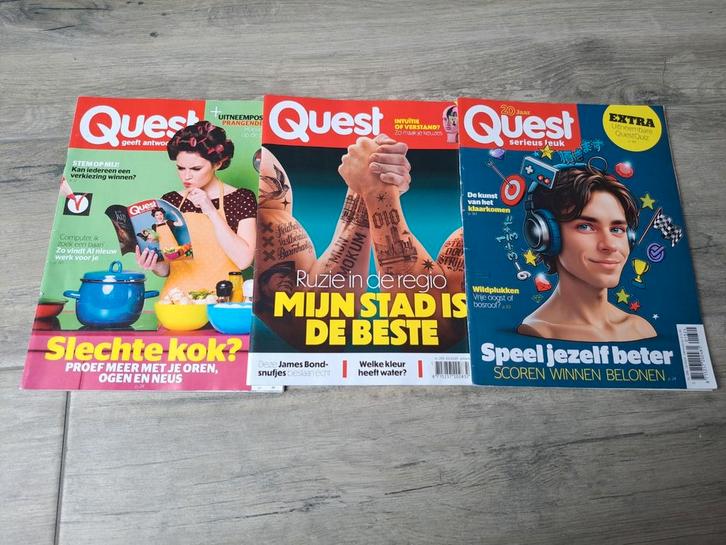 3x Quest, Boeken, Tijdschriften en Kranten, Gelezen, Wetenschap en Natuur, Ophalen of Verzenden