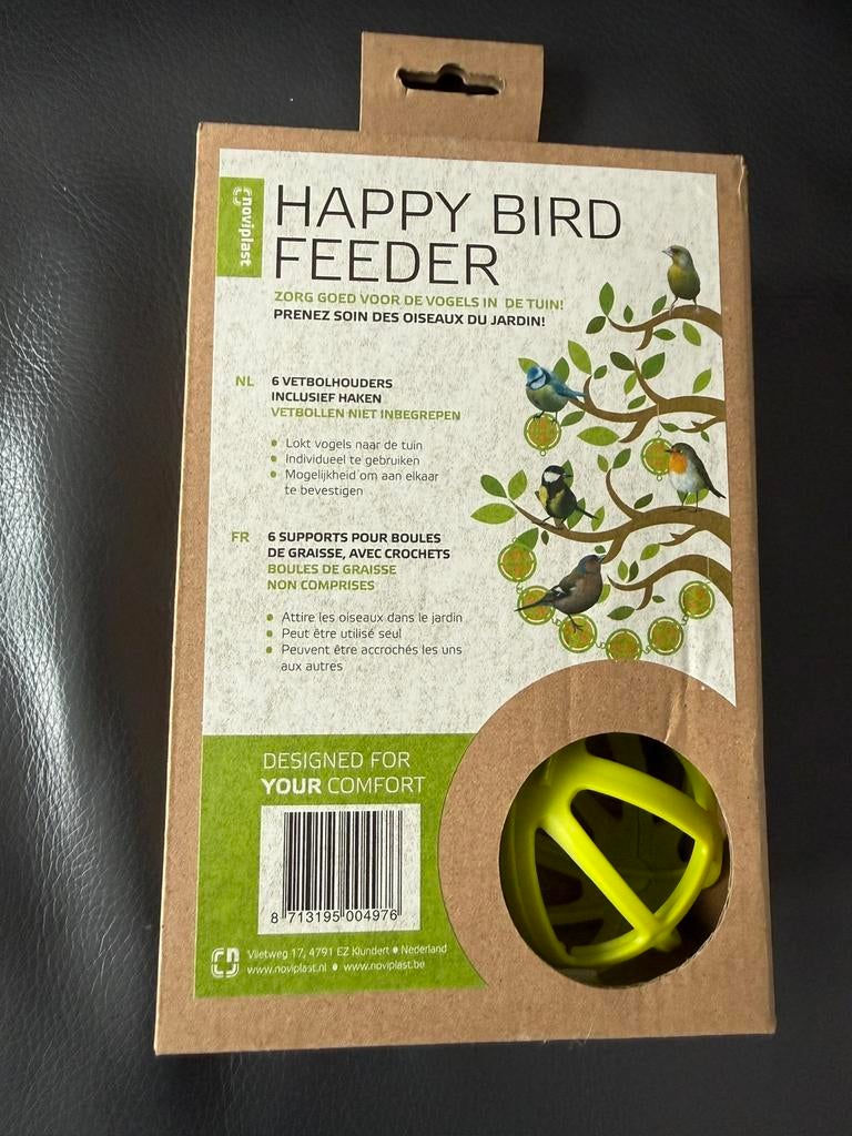 Noviplast felgroene vetbolhouders / vogelvoeder houders, Ophalen of Verzenden, Nieuw