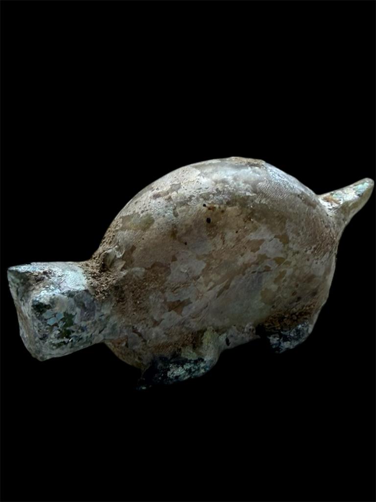 Zeldzaam Romeins glas glazen katbeeldje, 1ste eeuw n.Chr., Ophalen of Verzenden