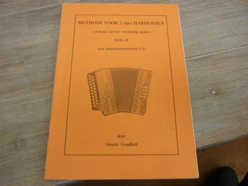 A. Goudkuil - Methode 2-rijer Harmonika - Deel 2 - Accordeon, Muziek en Instrumenten, Bladmuziek, Zo goed als nieuw, Les of Cursus