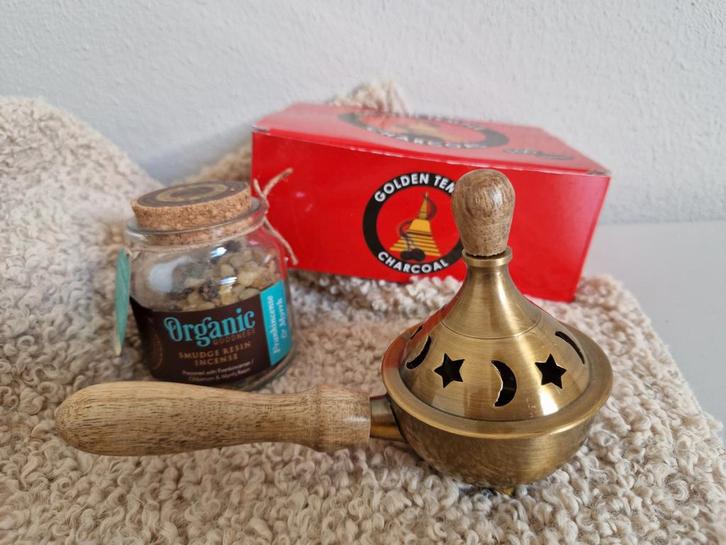 Wierookbrander, wierook en houtskooltabletten, Huis en Inrichting, Woonaccessoires | Overige, Zo goed als nieuw, Ophalen of Verzenden