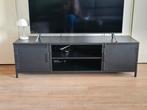 Tv meubel zwart staal, Minder dan 100 cm, 25 tot 50 cm, Ophalen of Verzenden, Zo goed als nieuw