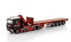 WSI MB AROCS AUTOLAADKRAAN + VLAKKE TRAILER - MAMMOET, Hobby en Vrije tijd, Modelauto's | 1:50, Wsi, ., Nieuw, Ophalen of Verzenden
