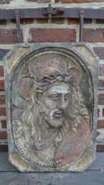 Christushoofd in relief, houtsnijwerk, Verzenden