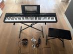 Keyboard Max KB6 met koptelefoon, pedaal, standaard en kruk, Muziek en Instrumenten, Keyboards, 88 toetsen, Aanslaggevoelig, Zo goed als nieuw