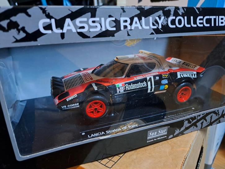 Lancia Stratos rally car 1/18 Classic Car Collection, Hobby en Vrije tijd, Modelauto's | 1:18, Gebruikt, Auto, Sun Star, Ophalen of Verzenden