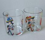 Twee glazen Lucky Luke van Nutella, Verzamelen, Ophalen of Verzenden, Overige figuren, Zo goed als nieuw, Gebruiksvoorwerp