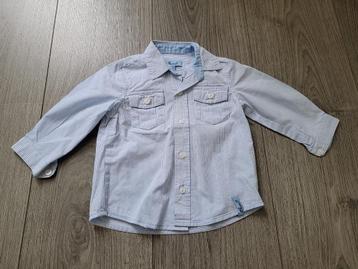 Blauw gestreept overhemd maat 6 (68) ~ MS3125 beschikbaar voor biedingen