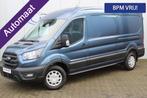 Ford Transit 350 2.0-170pk TDCI L3H2 Trend AUTOMAAT ! Net in, 12 maanden, Stof, 4 cilinders, Blauw