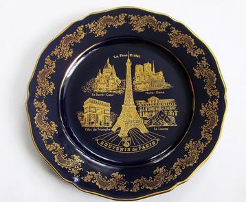 Imperial Porcelain Limoges Cobalt Blue decoratief bord. beschikbaar voor biedingen
