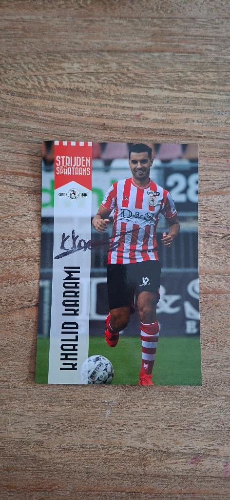 Spelerskaart met handtekening; Khalid Karami # Sparta, Verzamelen, Verzenden, Nieuw, Sparta, Spelerskaart