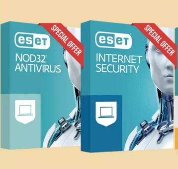 ESET NOD32 ANTIVIRUS / INTERNET SECURITY 2024 - 1,2,3 Jaar 