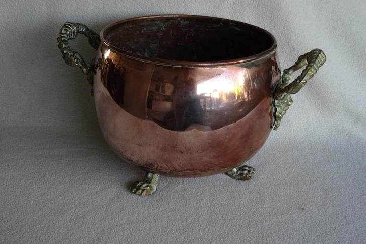 Bloempot van rood koper., Antiek en Kunst, Antiek | Koper en Brons, Koper, Ophalen of Verzenden