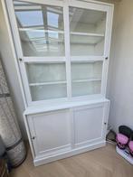 BuffetVitrinekast HAVSTA Opbergcombi vitrineschuifdeuren wit, Ophalen, 200 cm of meer, 25 tot 50 cm, Glas