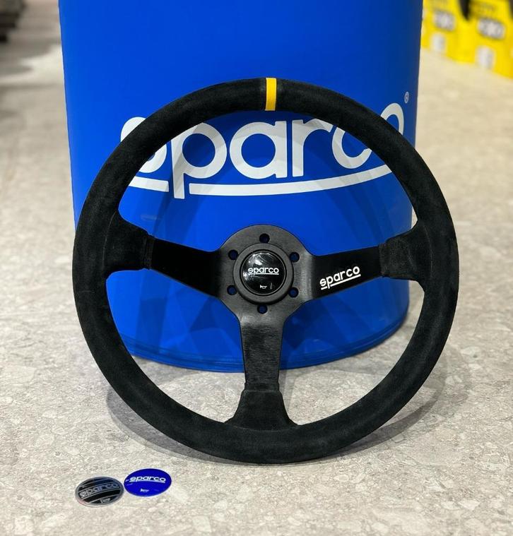 Sparco R368 stuur sportstuur racestuur Suede 380mm, Auto diversen, Tuning en Styling, Ophalen of Verzenden