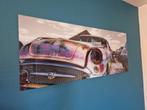 Glazen auto schilderij als nieuw!, Ophalen, Nieuw, Schilderij, 100 tot 125 cm