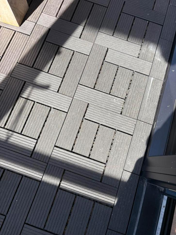 Gratis mooie zware kunststof terras tegels, Tuin en Terras, Terrasdelen en Vlonders, Zo goed als nieuw, Kunststof, Ophalen