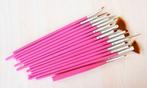15 Roze Nagel Penselen / Kwasten Nail Art Brush Kwast, Verzenden, Nieuw, Toebehoren, Handen en Nagels