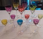 6 KRISTALLEN WIJNGLAZEN V.S.L/6 BORREL GLAZEN  V.S.L, Antiek en Kunst, Ophalen of Verzenden