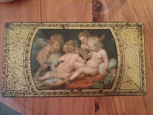 Mooi antiek Frans Blik met Cerubijntjes Parein, Antiek en Kunst, Curiosa en Brocante, Verzenden