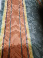 lap stof met prent  groen oranje, Hobby en Vrije tijd, Stoffen en Lappen, Ophalen of Verzenden