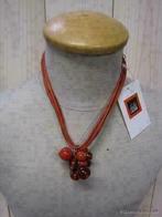 Ketting rood/oranje Manouk, nieuw., Sieraden, Tassen en Uiterlijk, Kettingen, Ophalen of Verzenden, Nieuw, Rood
