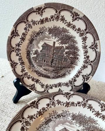 Gebaksbordjes Englisch Ironstone Tableware vintage beschikbaar voor biedingen