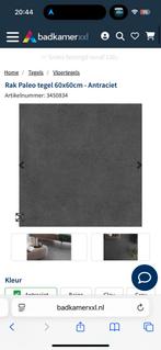 Rak Palo Grijs Antraciet Tegels 60x60 (8 stuks), Ophalen, Nieuw, Minder dan 5 m², Vloertegels