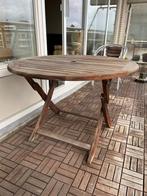 Tuintafel - Rond, Hout - moet weg!, Huis en Inrichting, Tafels | Eettafels, Ophalen, Gebruikt, 50 tot 100 cm, 100 tot 150 cm