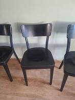 4 Houten Stoelen van Het Kabinet - Opknapper, Huis en Inrichting, Ophalen, Gebruikt, Zwart, Vintage