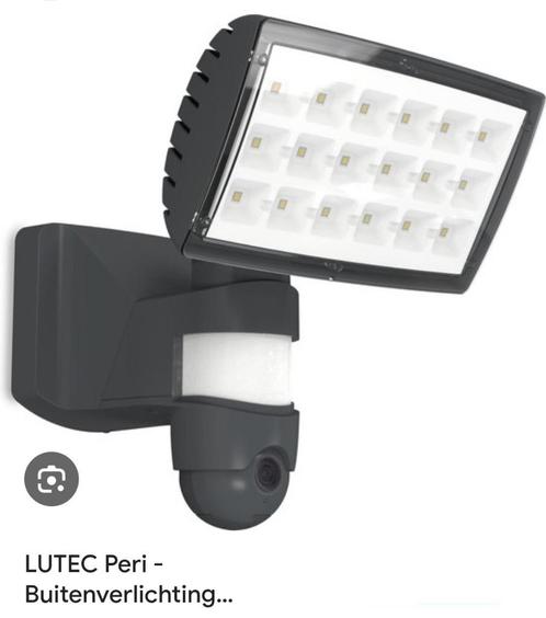 Lutec buiten wandlamp met camera en bewegingsmelder., Huis en Inrichting, Lampen | Wandlampen, Nieuw, Ophalen of Verzenden