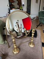 Golden Mirror and 2 Candle Holders (can be sold separately), Minder dan 50 cm, Ophalen of Verzenden, Zo goed als nieuw, Minder dan 100 cm