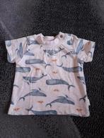 Lichtgrijs walvis tshirt maat 56 h, Kinderen en Baby's, Babykleding | Maat 56, Shirtje of Longsleeve, Noppies, Ophalen of Verzenden