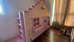Bed kids type Vogelhuis luxe Whitewash roze of overschilderb, Ophalen, Gebruikt, Hoogslaper