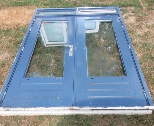 Hardhouten openslaande tuindeuren inclusief kozijn, Doe-het-zelf en Verbouw, Kozijnen en Schuifpuien, Gebruikt, Deurkozijn, Hout