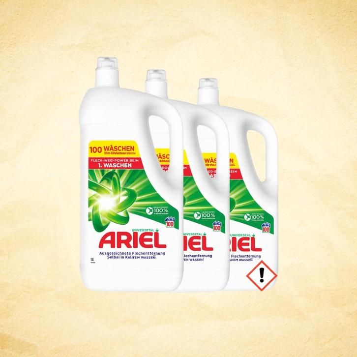Ariel Universal+ set van 3 (300 wasbeurten), Huis en Inrichting, Schoonmaakartikelen, Schoonmaakmiddel, Ophalen of Verzenden