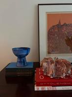 Blauwe Kelk van Papierklei - Decoratief, Huis en Inrichting, Woonaccessoires | Vazen, Blauw, Aardewerk of Porselein, Nieuw, Ophalen of Verzenden