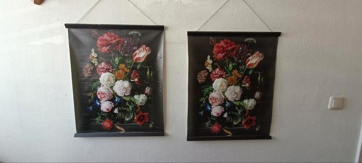 2 Bloemenstilleven Posters Oude Meester Stijl, Antiek en Kunst, Kunst | Tekeningen en Foto's, Ophalen of Verzenden