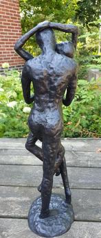 bronzen beeld / ZOENEND liefdespaar / 55 cm hoog, Nieuw, Info@huisentuindecoratiemarie.nl, Mensenbeeld, Huis en tuin decoratie marie