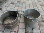 RVS Ketels met Deksel - 30 & 35 cm, Huis en Inrichting, Ophalen, Gebruikt