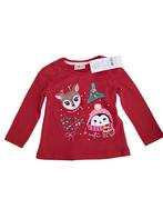 Kerst longsleeve So Cute rood meisjes maat 80 NIEUW, Kinderen en Baby's, Babykleding | Maat 80, Meisje, Nieuw, Ophalen of Verzenden