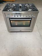 Mooi Boretti Fornuis stáát RvS 5pets  90cm, Witgoed en Apparatuur, Fornuizen, 60 cm of meer, Ophalen of Verzenden, Zo goed als nieuw