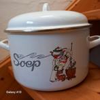 Mooie vintage soeppan met deksel, Ophalen of Verzenden, Gebruikt, Overige materialen, Kookpan of Snelkookpan