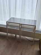 2 Kleine Bijzettafels, Ophalen, Minder dan 55 cm, 45 tot 60 cm