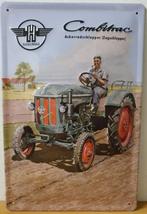 Hanomag combitrac tractor relief reclamebord van metaal, Nieuw, Ophalen of Verzenden