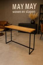 Sidetable 120/80 Mangohout metaal direct/Leverbaar, Ophalen, 100 tot 150 cm, Nieuw, Mwonenenslapen