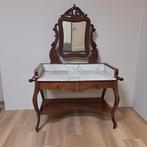 Antieke wastafel met marmer blad (+- 1850) - Restauratie no, Antiek en Kunst, Ophalen