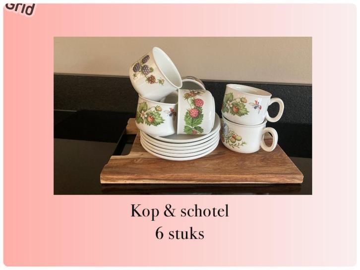 Servies Marjolijn Bastin Bosvruchten, Huis en Inrichting, Keuken | Servies, Gebruikt, Overige typen, Overige stijlen, Porselein