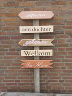 Wegwijzers Geboorte bord gender reveal Babyshower baby, Ophalen of Verzenden, Nieuw